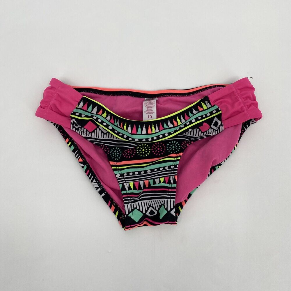 Justice Girl's Beachwear Swimwear Bikini Bottom Seamless Multicolor Size 10